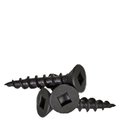 Newport Fasteners Wood Screw, #9, 1-3/4 in, Black Phosphate Case Hardened Steel Flat Head Square Drive, 3000 PK 444052-3000